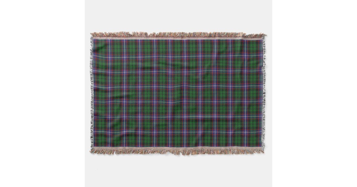 Russell Modern Tartan Gold Courage Symbol Blanket