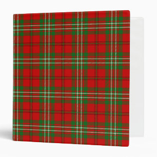 Scottish Clan Scott Tartan Plaid 3 Ring Binder