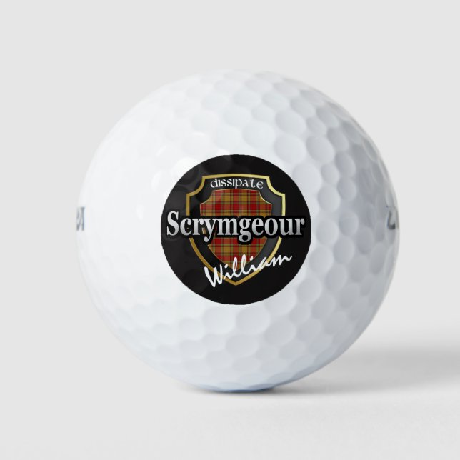 Scottish Clan Scrymgeour Personalize Your Name Golf Balls (Front)