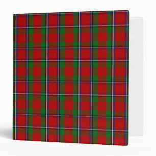 Scottish Clan Sinclair Tartan Plaid 3 Ring Binder