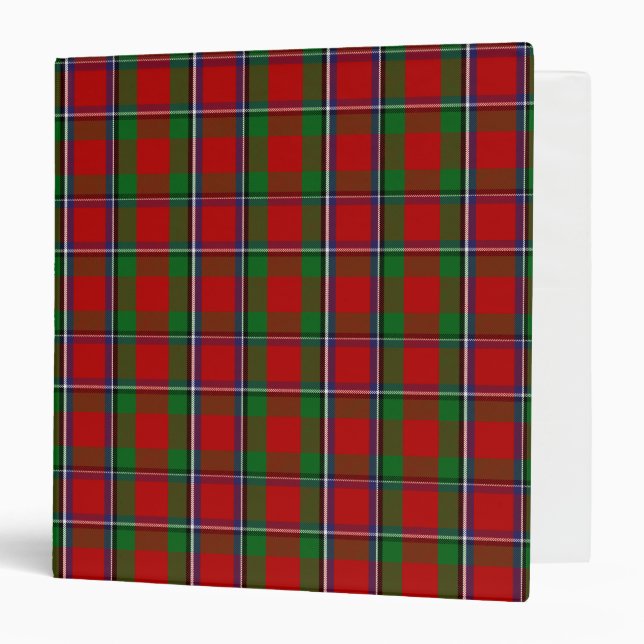 Scottish Clan Sinclair Tartan Plaid 3 Ring Binder (Front/Inside)