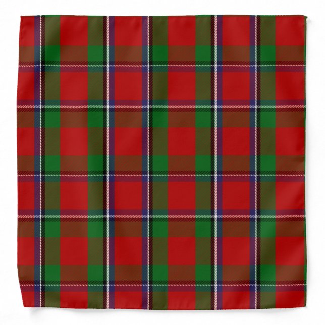 Scottish Clan Sinclair Tartan Plaid Bandana (Front)