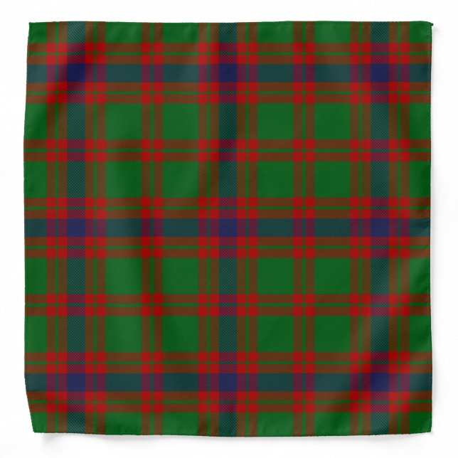 Scottish Clan Skene Tartan Plaid Bandana (Front)