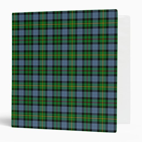 Scottish Clan Smith Tartan Plaid 3 Ring Binder