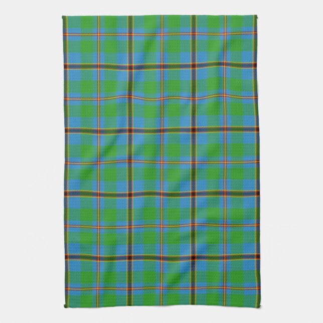 Scottish Clan Snodgrass Tartan Plaid Kitchen Towel (Vertical)
