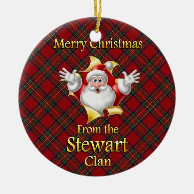 Scottish Clan Stewart Christmas Ornament (Front)