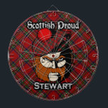 Scottish Clan Stewart Tartan Dartboard With Darts<br><div class="desc">Celebrate the great Scottish Clan Stewart with this awesome design.</div>