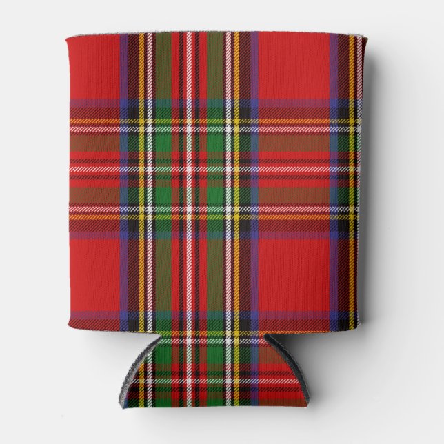 Scottish Clan Stewart Tartan Plaid Can Cooler (Front)