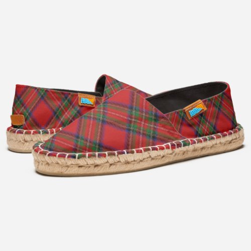 Scottish Clan Stewart Tartan Plaid Espadrilles