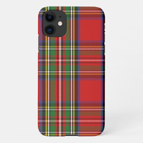 Scottish Clan Stewart Tartan Plaid iPhone 11 Case