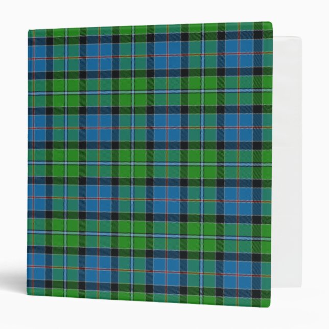 Scottish Clan Stirling Tartan Plaid 3 Ring Binder (Front/Inside)