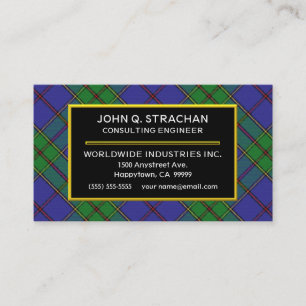 Scottish Clan Strachan Tartan Plaid Business Card
