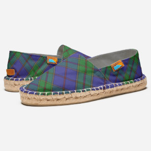 Scottish Clan Strachan Tartan Plaid Espadrilles