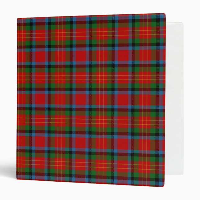 Scottish Clan Sturrock Tartan Plaid 3 Ring Binder (Front/Inside)