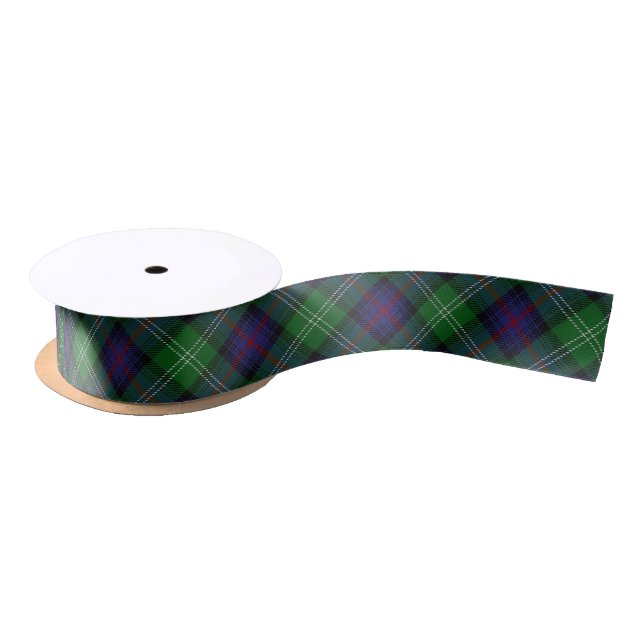 Scottish Clan Sutherland Classic Blue Green Tartan Satin Ribbon (Spool)