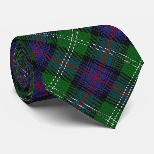 Scottish Clan Sutherland Letter S Monogram Tartan Neck Tie