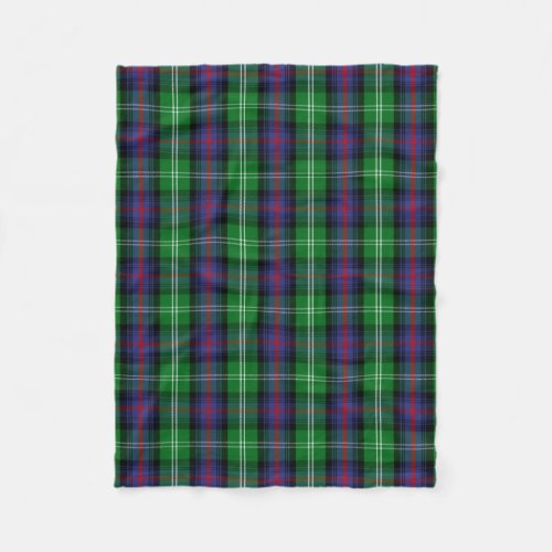 Scottish Clan Sutherland Tartan Plaid Fleece Blanket