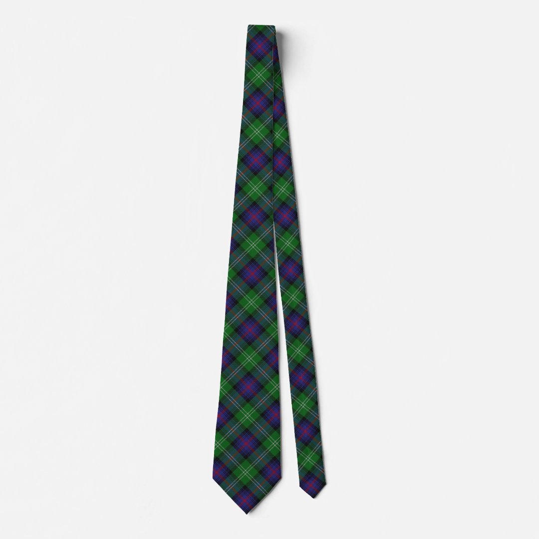 Sutherland Tartan Wool Tie - 100% Wool Scottish Clan Tie | Traditional Formal Necktie Gift