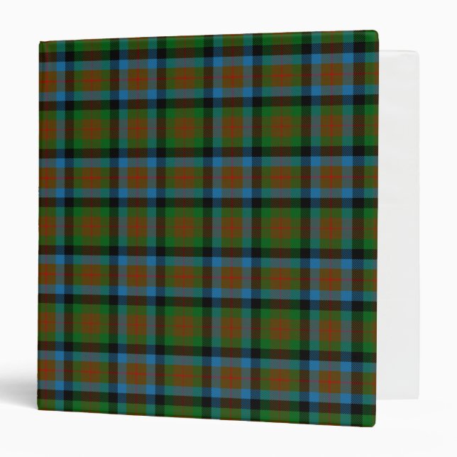Scottish Clan Tennant Tartan Plaid 3 Ring Binder (Front/Inside)