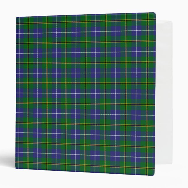 Scottish Clan Turnbull Hunting Tartan Plaid 3 Ring Binder (Front/Inside)
