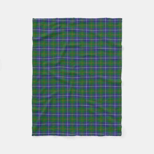 Scottish Clan Turnbull Hunting Tartan Plaid Fleece Blanket (Front)