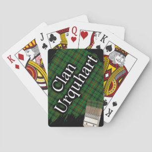 Scottish Clan Urquhart Tartan Paint Brush Poker Cards