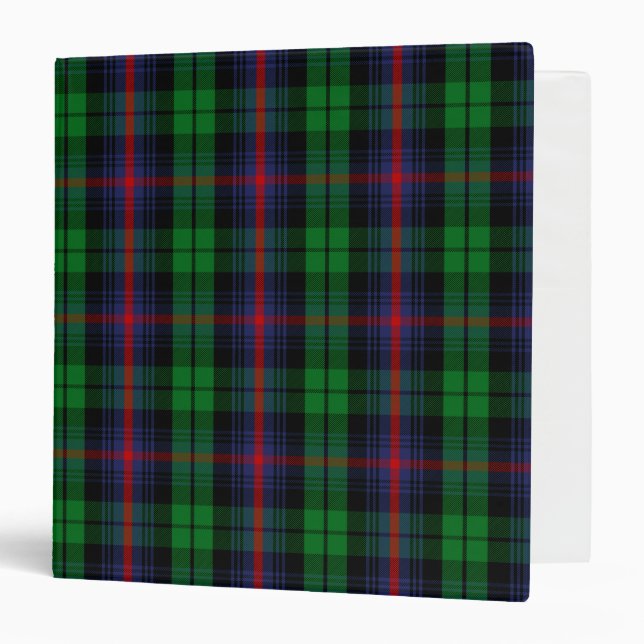 Scottish Clan Urquhart Tartan Plaid 3 Ring Binder (Front/Inside)