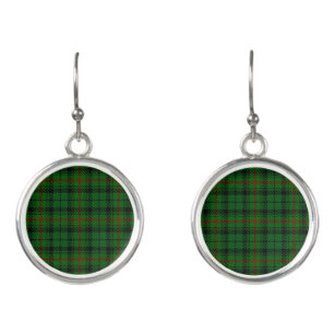 Scottish Clan Urquhart Tartan Plaid Earrings