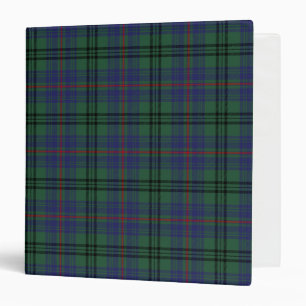 Scottish Clan Walker Tartan Plaid 3 Ring Binder