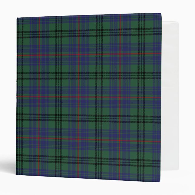 Scottish Clan Walker Tartan Plaid 3 Ring Binder (Front/Inside)
