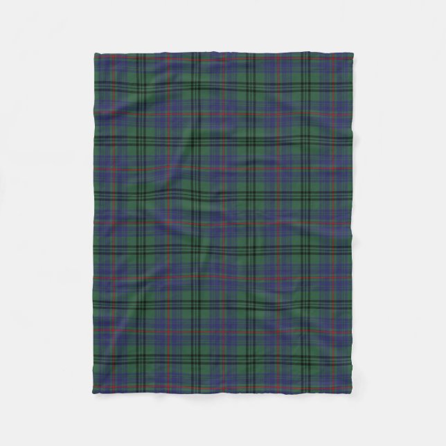 Scottish Clan Walker Tartan Plaid Fleece Blanket (Front)