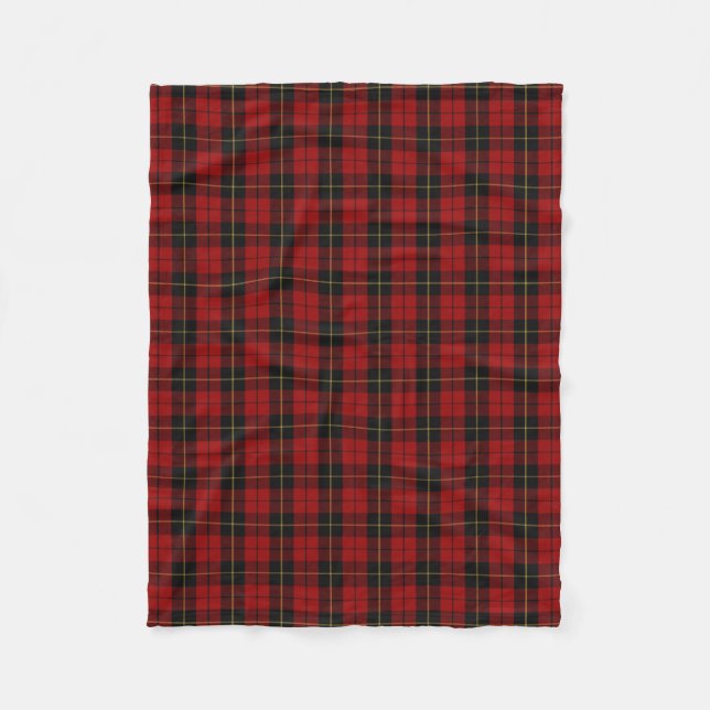 Scottish Clan Wallace Classic Tartan Fleece Blanket (Front)