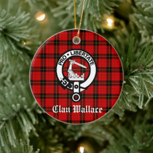 Scottish Clan Wallace Crest Badge Customizable Ceramic Ornament
