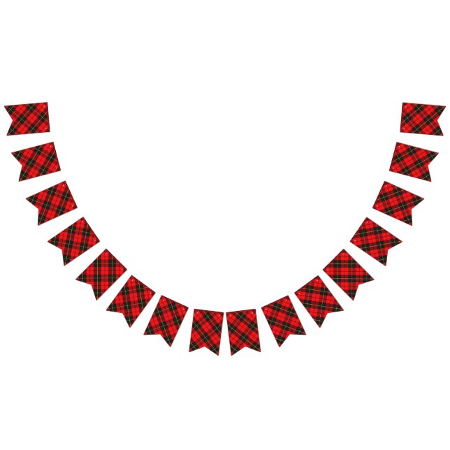 Scottish Clan Wallace Tartan Bunting Flags (All)