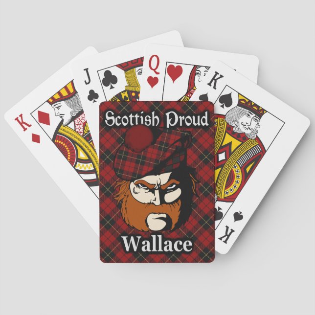 Scottish Clan Wallace Tartan Deck Poker Cards (Back)