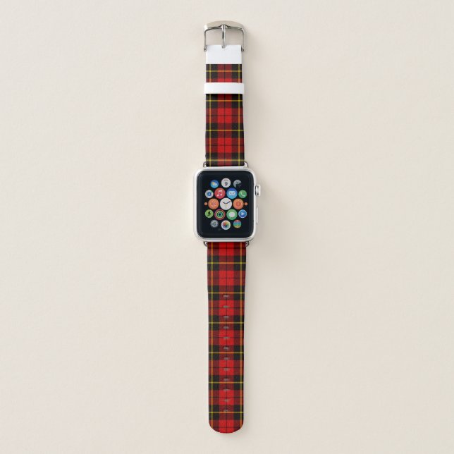 Scottish Clan Wallace Tartan Plaid Apple Watch Band (Front)