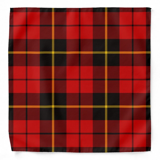 Scottish Clan Wallace Tartan Plaid Bandana (Front)