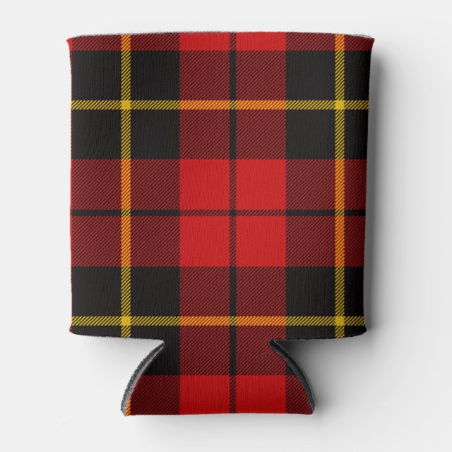 Scottish Clan Wallace Tartan Plaid Can Cooler (Front)