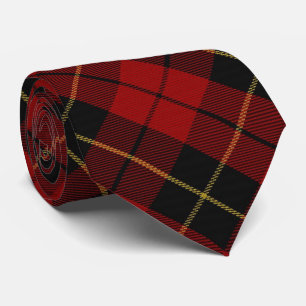 Scottish Clan Wallace W Monogram Tartan Tie