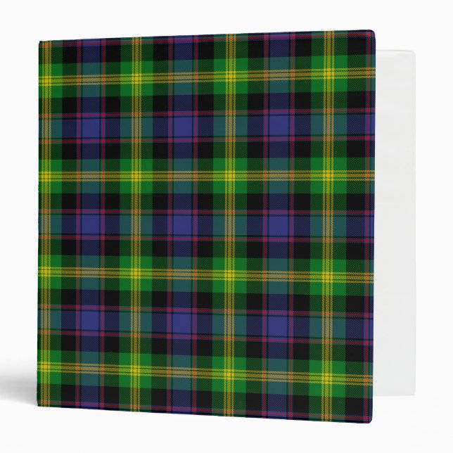 Scottish Clan Watson Tartan Plaid 3 Ring Binder (Front/Inside)