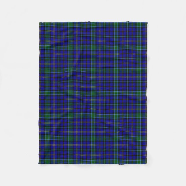 Scottish Clan Weir Tartan Plaid Fleece Blanket (Front)