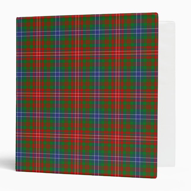 Scottish Clan Wilson Tartan Plaid 3 Ring Binder (Front/Inside)
