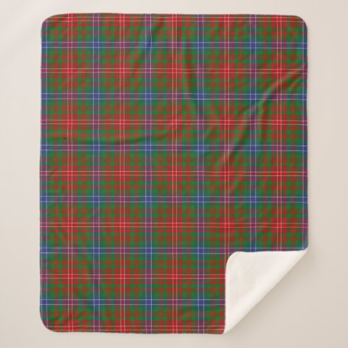 Scottish Clan Wilson Tartan Plaid Sherpa Blanket