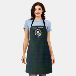 Scottish Clan Wood Crest & Tartan Apron