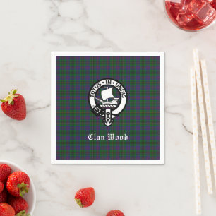 Scottish Clan Wood Crest & Tartan Napkins