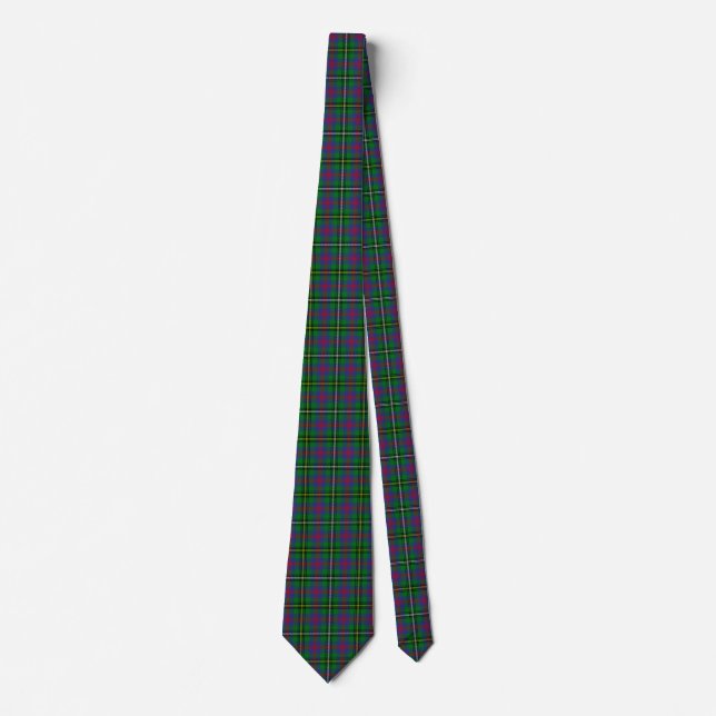 Scottish Clan Wood Tartan Plaid Neck Tie (Front)