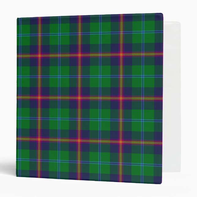 Scottish Clan Young Tartan Plaid 3 Ring Binder (Front/Inside)