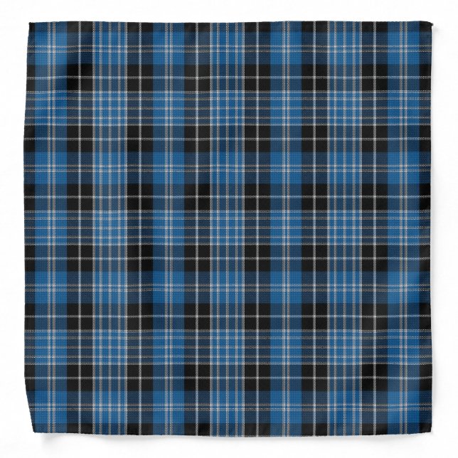 Scottish Clark Tartan Plaid Pattern Bandana (Front)