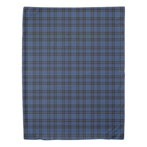 Scottish Clergy Accents Blue White Black Tartan Duvet Cover