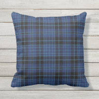 Scottish Clergy Blue Black White Tartan
